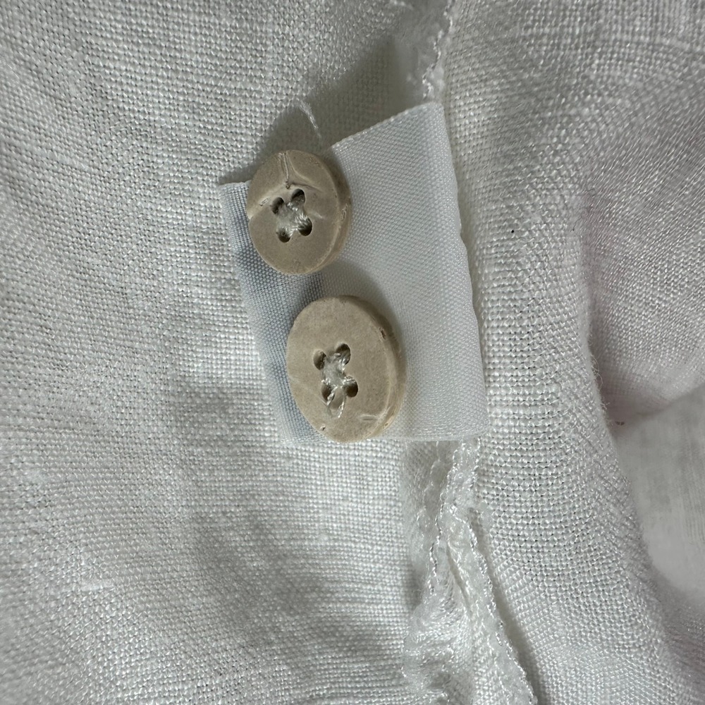 Tommy Bahama Golf Shirt Mens XL White Linen Pineapple Embroidered Coastal Resort - Picture 8 of 8